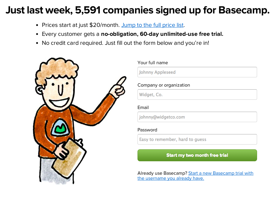 Conversion Rate Optimization and Basecamp